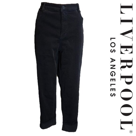 Liverpool Los Angeles Marley Girlfriend Cuffed Mid Rise Stretch Corduroy Jeans N - Picture 1 of 13